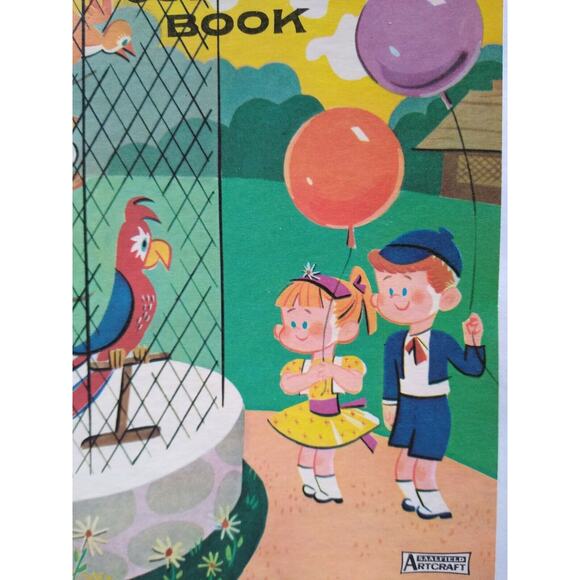 Big Little Book In The Park Coloring Book Saalfield 117 Zoo Animals NOS Unused - Picture 8 of 8